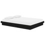 Voir la diapositive 3 : VIDAXL Cadre de lit sans matelas noir bois massif 140x190 cm