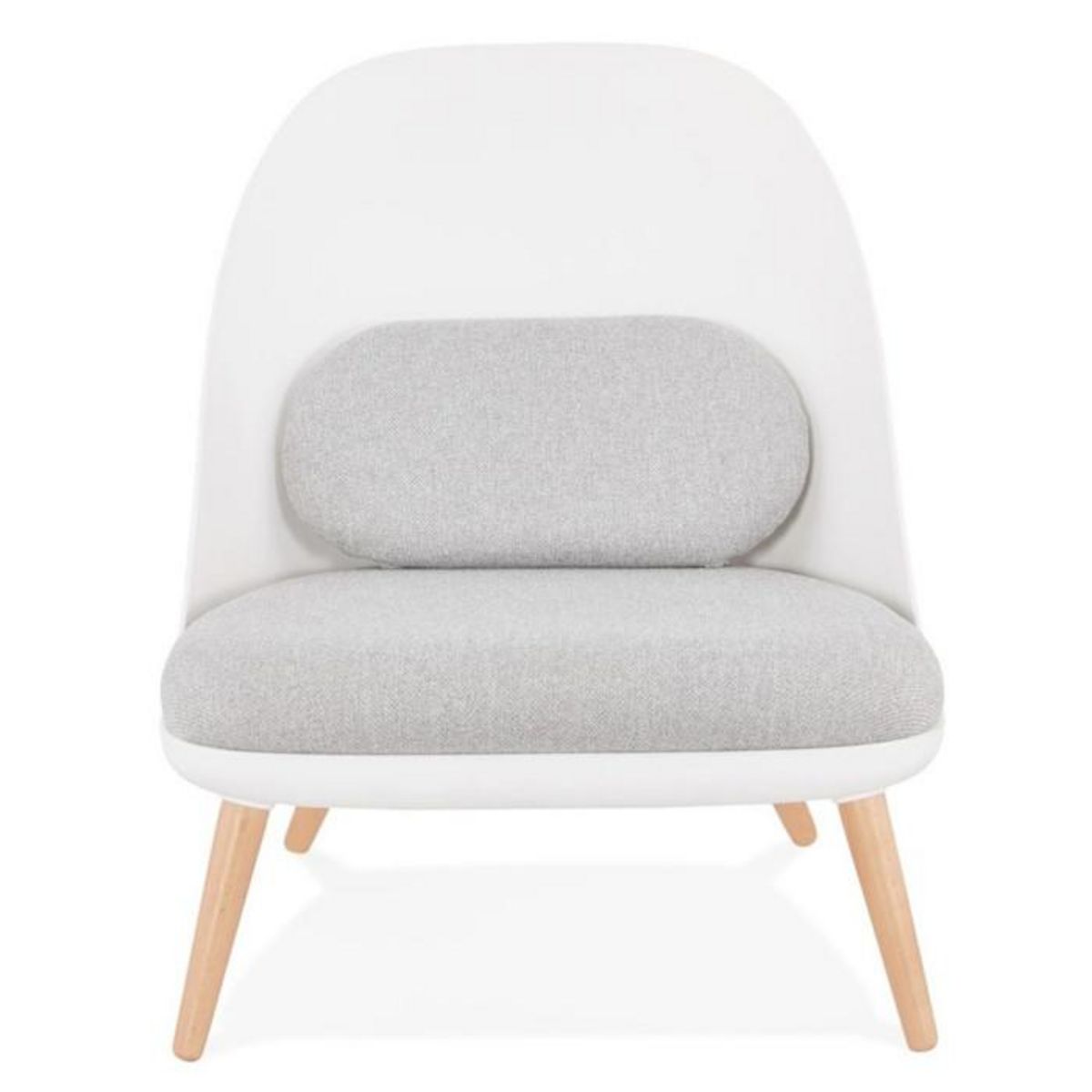 Paris Prix Fauteuil Lounge Design en Tissu  Tocia  76cm Blanc