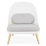 Voir la diapositive 2 : Paris Prix Fauteuil Lounge Design en Tissu  Tocia  76cm Blanc