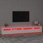 Voir la diapositive 5 : VIDAXL Meuble TV avec lumieres LED Blanc 270x35x40 cm