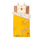Petit Béguin Housse de couette enfant + taie d'oreiller Gabin. Coloris disponibles : Jaune