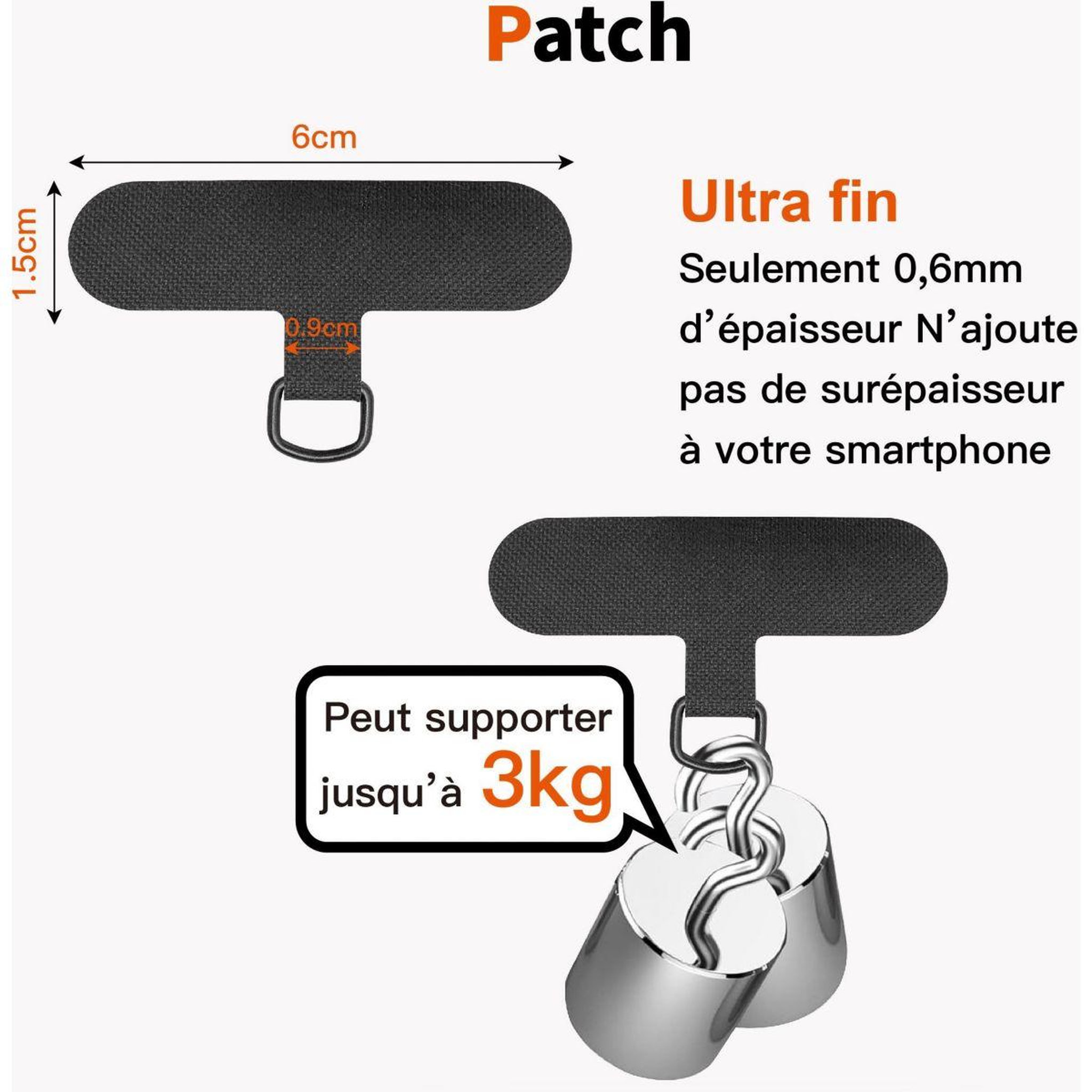Voir la diapositive 5 : ESSENTIEL B Cordon téléphone Amovible Noir
