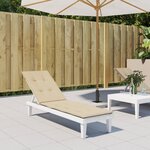 VIDAXL Coussin de chaise de terrasse beige (75+105)x50x4 cm