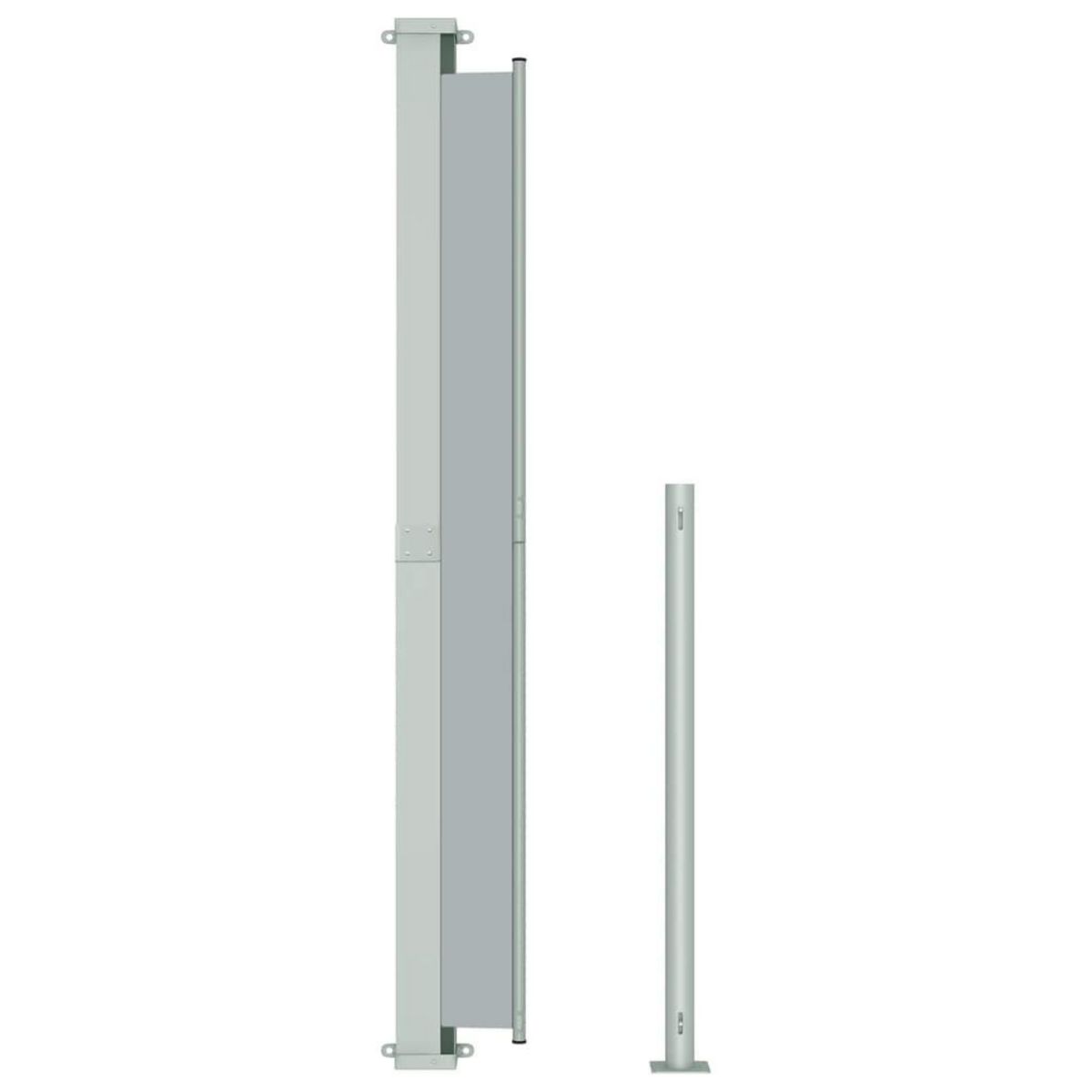 VIDAXL Auvent lateral retractable de patio 180x500 cm Gris