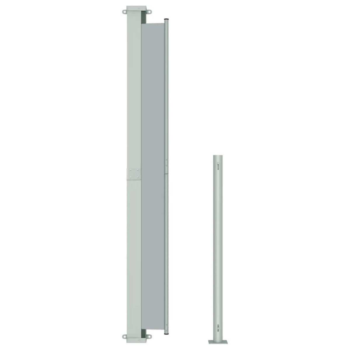 VIDAXL Auvent lateral retractable de patio 180x500 cm Gris
