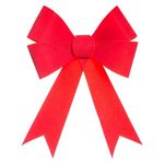 ATMOSPHERA Nœud Déco Effet Velours  Soir de Noël  30cm Rouge