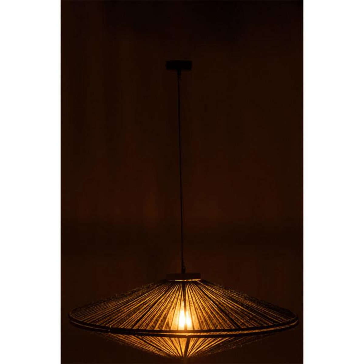 Paris Prix Lampe Suspension en Jute  Dollie  93cm Vert