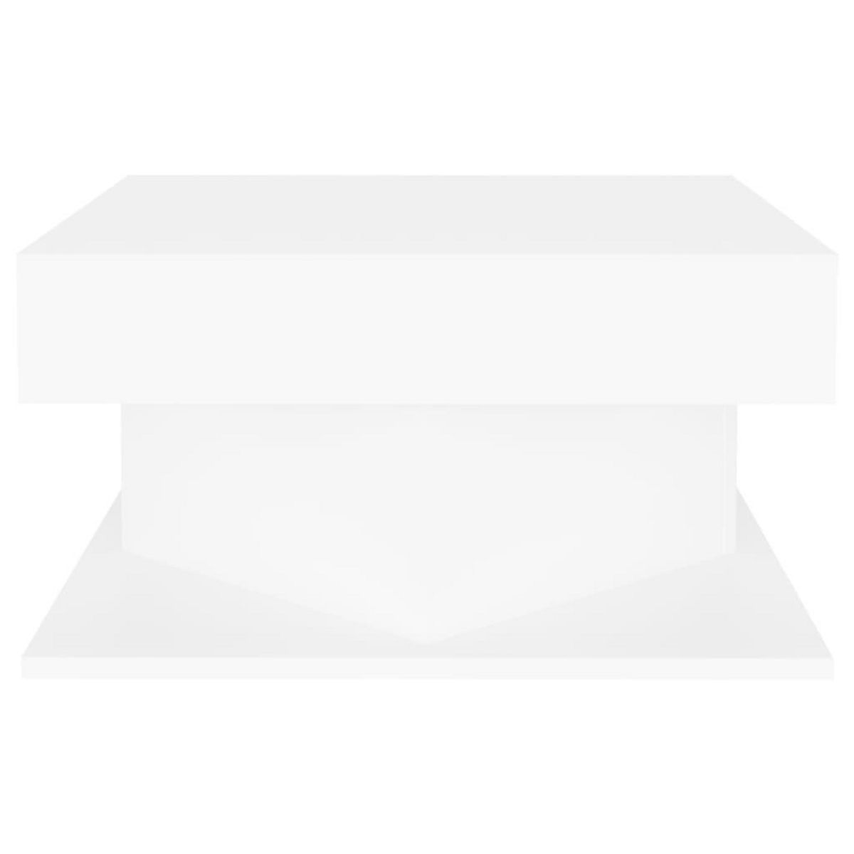 VIDAXL Table basse Blanc 57x57x30 cm Bois d'ingenierie