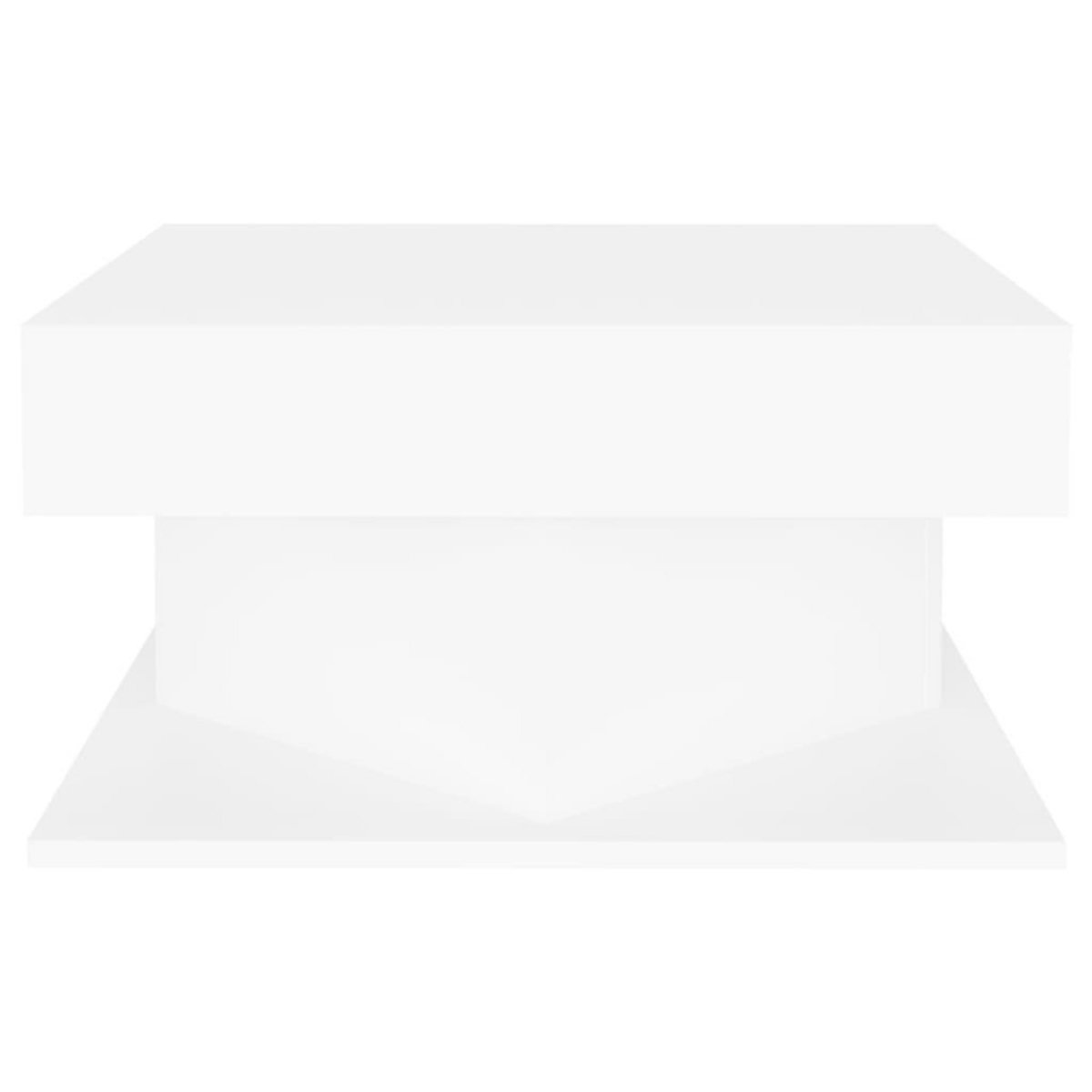 VIDAXL Table basse Blanc 57x57x30 cm Bois d'ingenierie