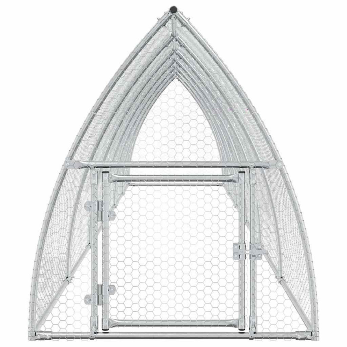 VIDAXL Cage pour poules argente 600x105x120 cm acier galvanise