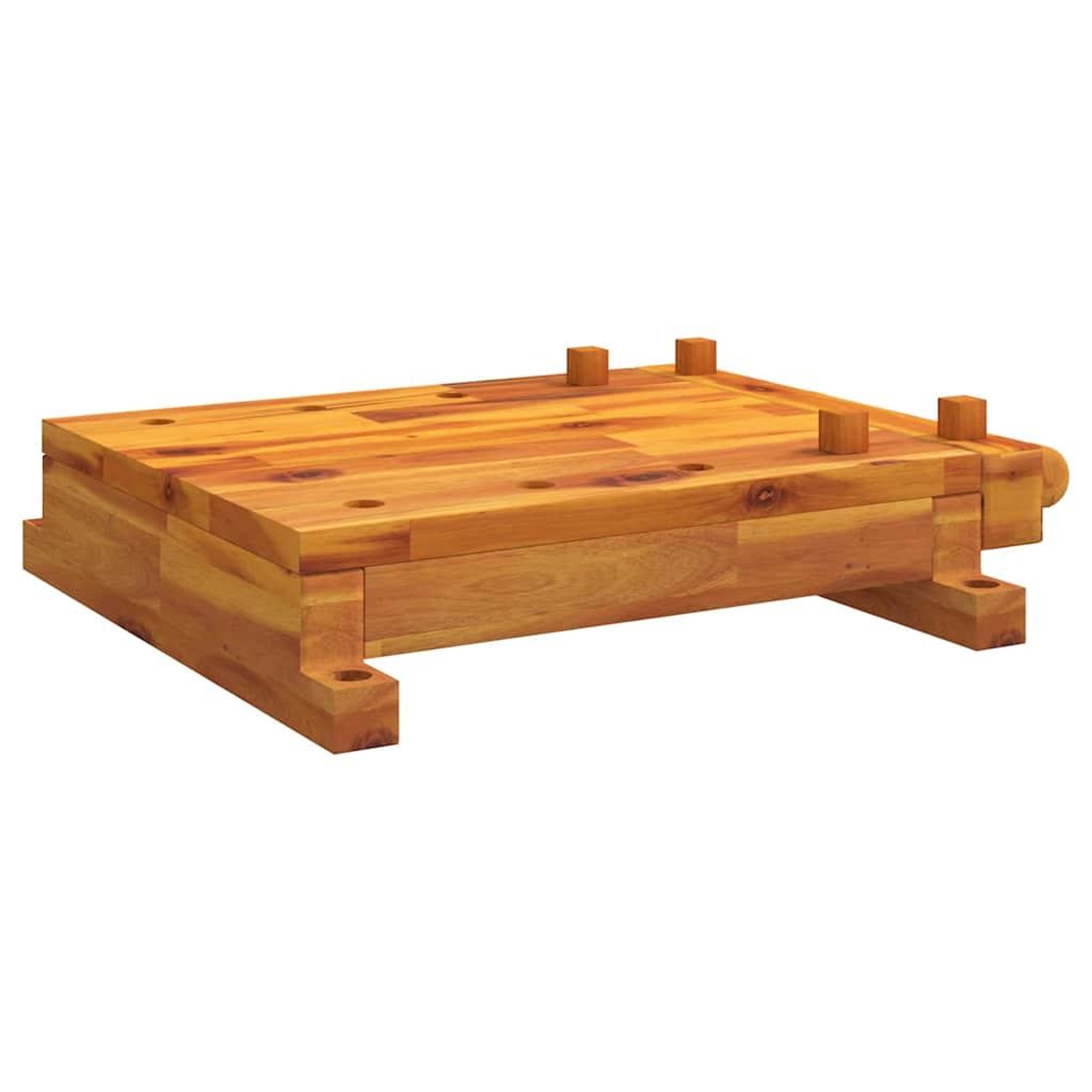 VIDAXL Dessus d'etabli avec etau 52x44x9,5 cm bois massif d'acacia