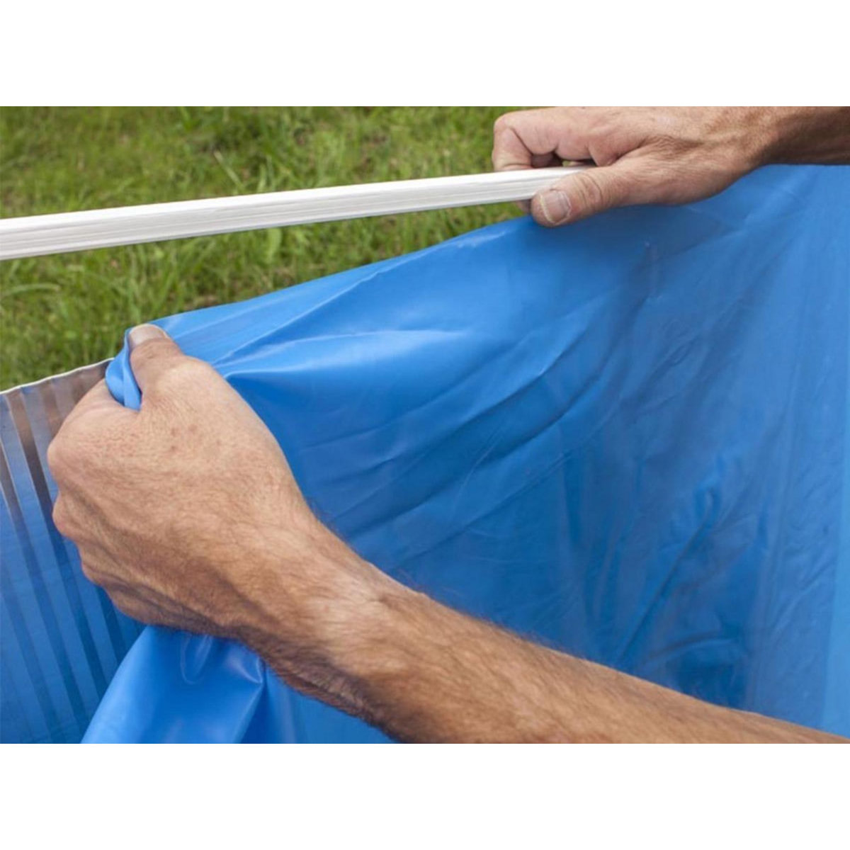 GRE Liner seul bleu pour piscine acier ovale 7,44 x 3,99 x 1,32 m - Gré