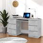 Voir la diapositive 1 : VIDAXL Bureau Gris beton 140x50x77 cm Bois d'ingenierie