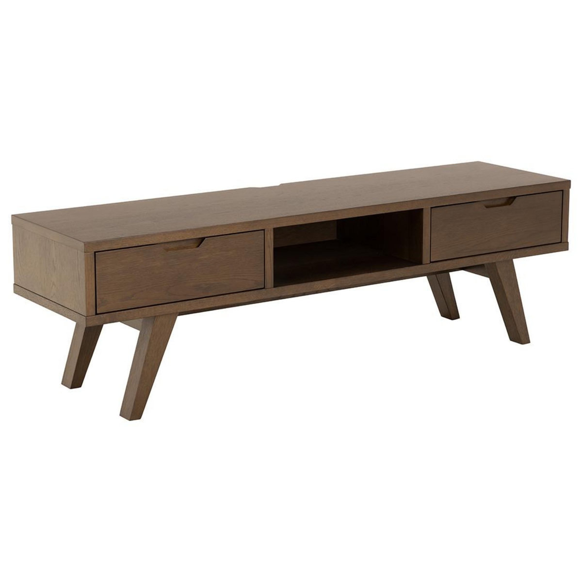 LISA DESIGN Pauline - meuble tv - chêne foncé - 2 tiroirs - 150 cm