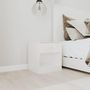 Voir la diapositive 3 : VIDAXL Tables de chevet 2 pcs avec tiroir Blanc brillant