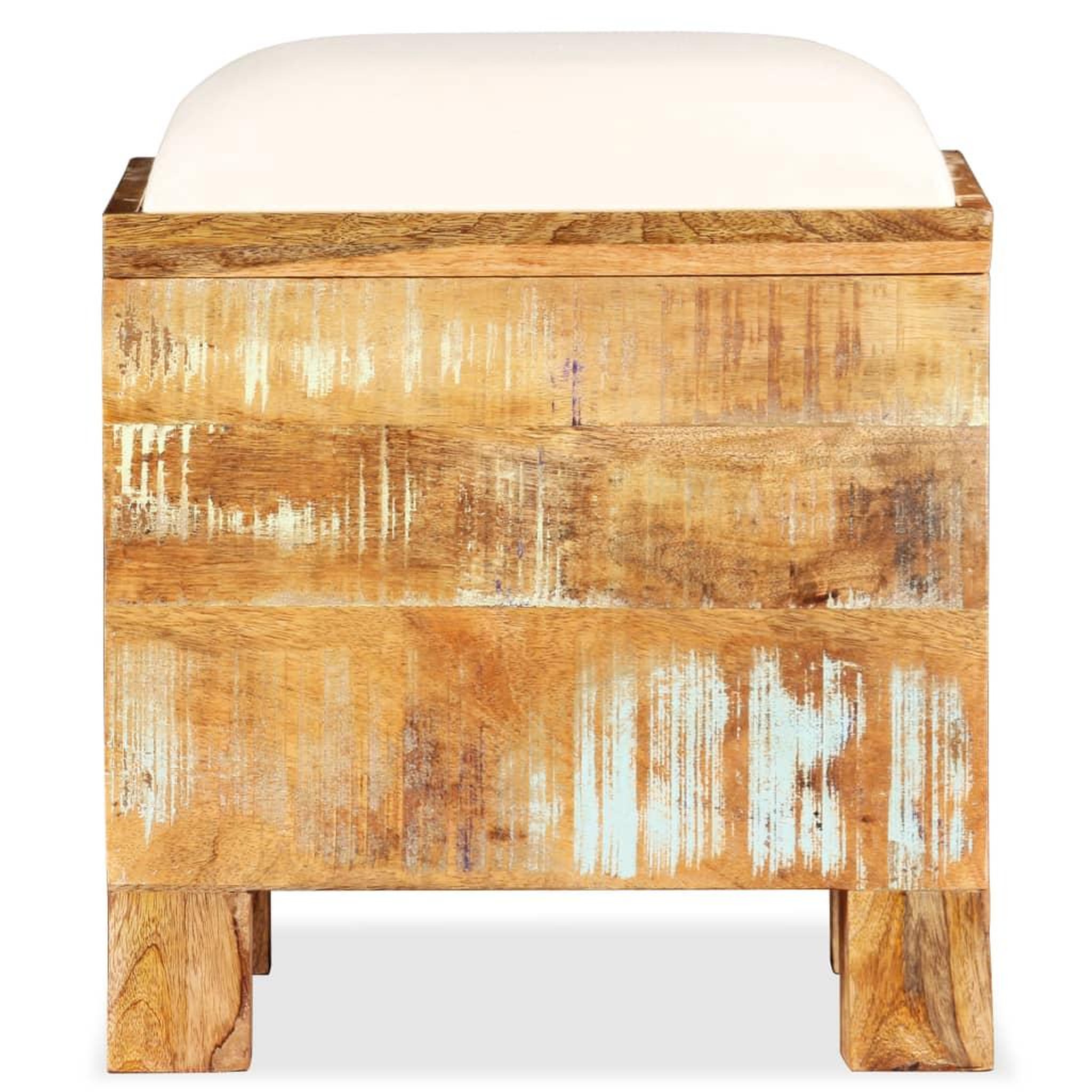 Voir la diapositive 2 : VIDAXL Banc de rangement Bois massif recycle 40 x 40 x 45 cm