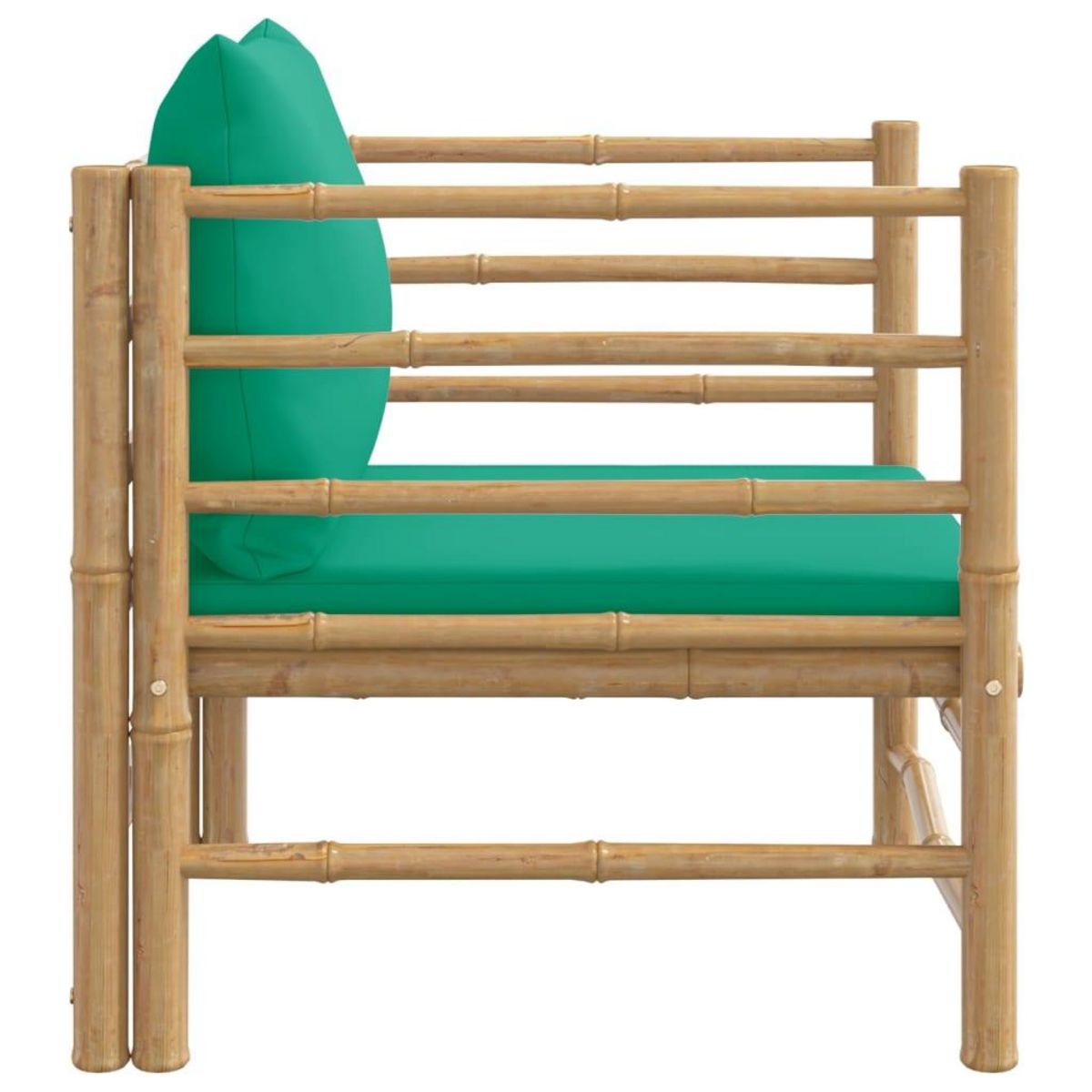 VIDAXL Canape de jardin avec coussins vert bambou