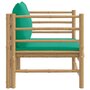 Voir la diapositive 4 : VIDAXL Canape de jardin avec coussins vert bambou