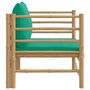 Voir la diapositive 4 : VIDAXL Canape de jardin avec coussins vert bambou