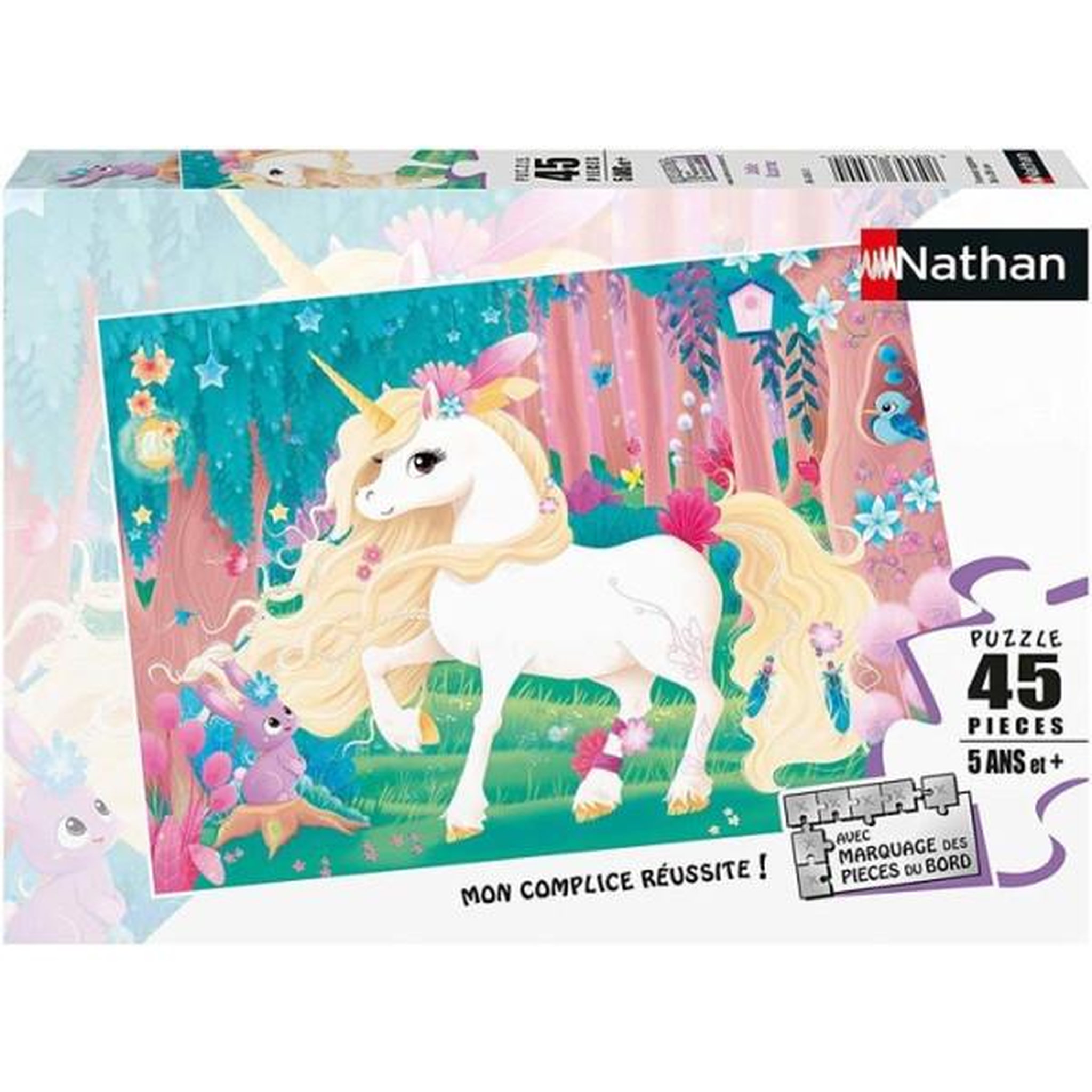 Voir la diapositive 2 : Nathan Puzzle enfant 45 pieces jolie licorne nathan - poster inclus - theme fantastique - mixte - a partir de 5 ans