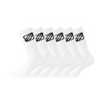 FREEGUN Lot de 6 Paires de Chaussettes Tennis homme. Coloris disponibles : Blanc