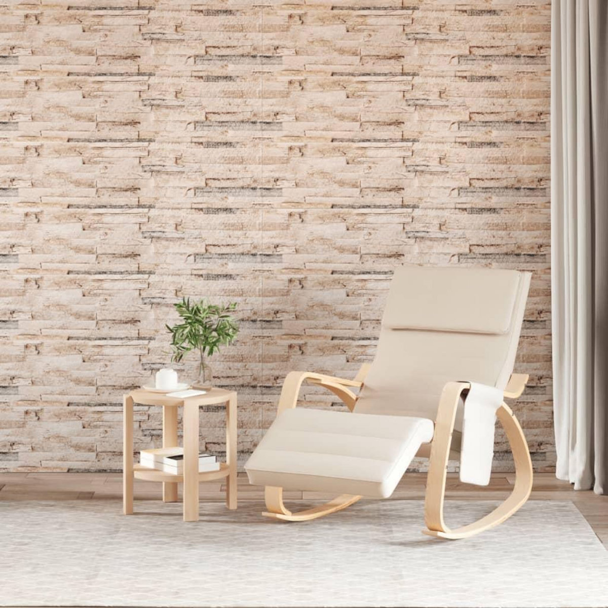 VIDAXL Panneaux muraux 3D 14 pcs blanc et rouge 100x25 cm EPS