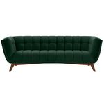 Rendez vous déco Canapé 3 places en velours vert foncé - Mona. Coloris disponibles : Orange, Vert, Beige, Jaune, Bleu