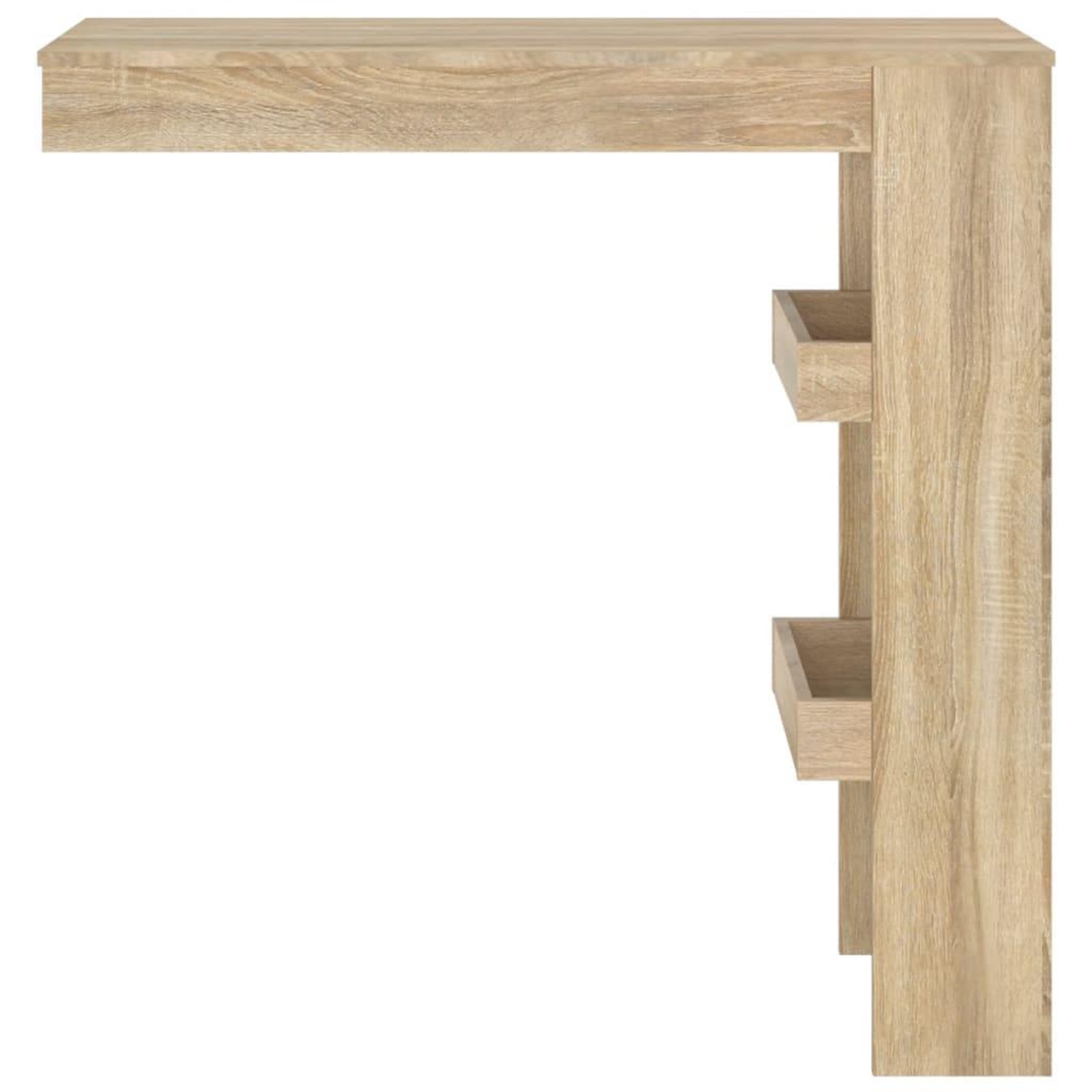 Voir la diapositive 3 : VIDAXL Table bar murale Chene Sonoma 102x45x103,5 cm Bois d'ingenierie