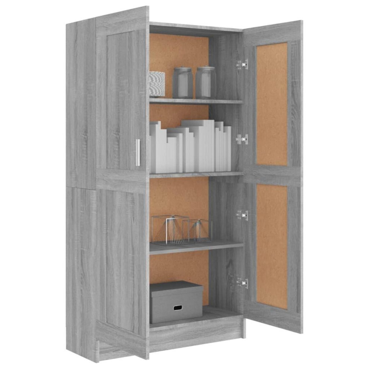 VIDAXL Bibliotheque Sonoma gris 82,5x30,5x150 cm Bois d'ingenierie