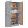 Voir la diapositive 4 : VIDAXL Bibliotheque Sonoma gris 82,5x30,5x150 cm Bois d'ingenierie