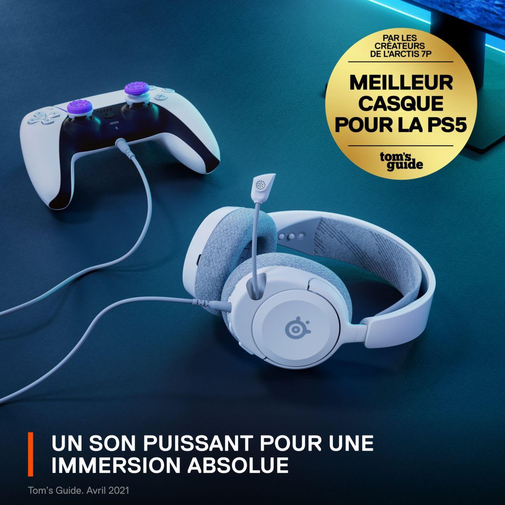 Voir la diapositive 3 : STEEL SERIES Casque gamer Arctis Nova 1-white