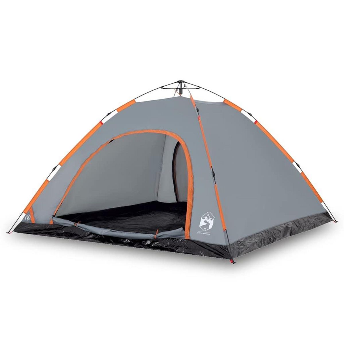 VIDAXL Tente de camping 5 personnes gris et orange liberation rapide