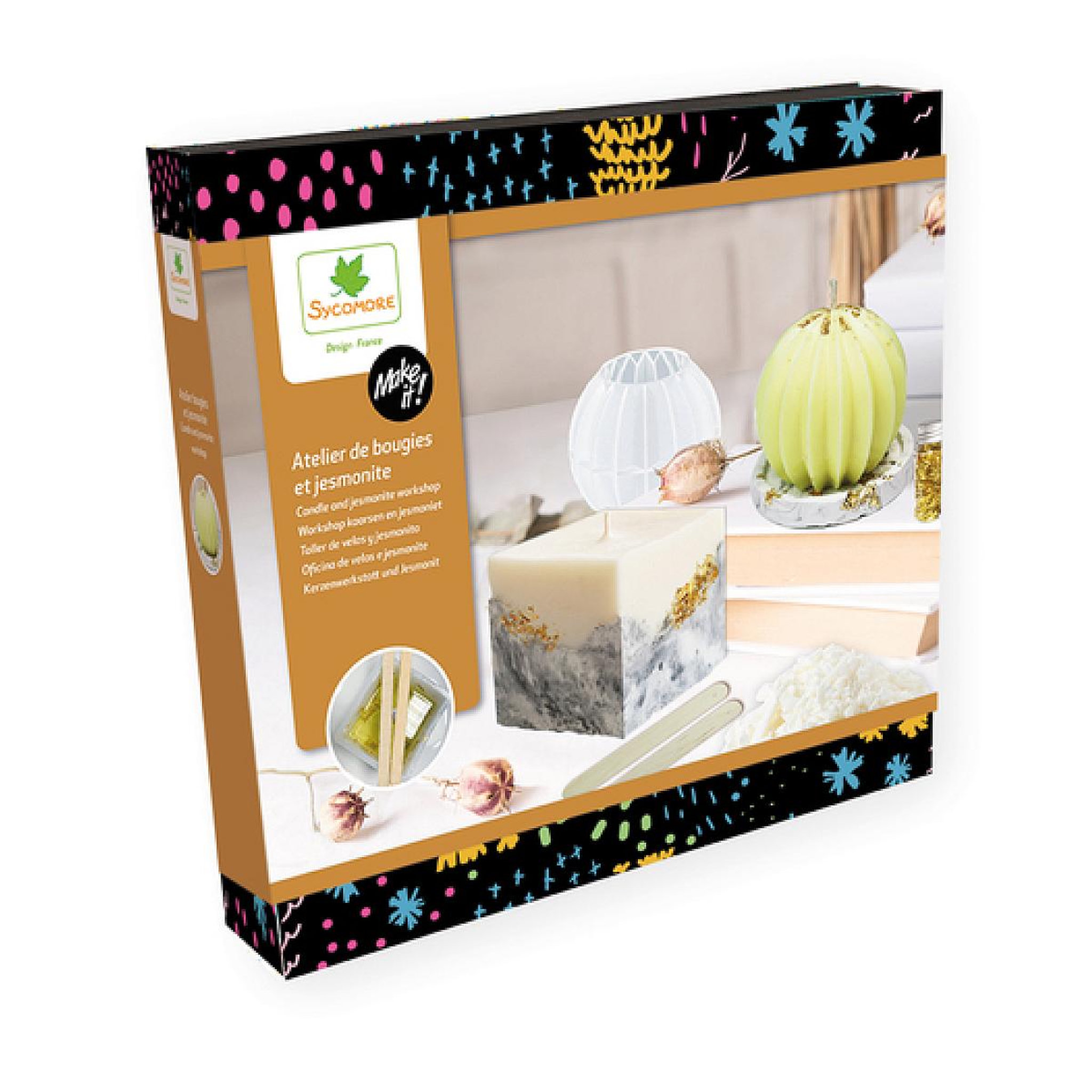 Voir la diapositive 2 : Au Sycomore MAKE IT - XL Atelier bougies et jesmonite