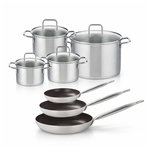 ELO Lot de 3 Poêles 24/28/32 cm Elo Bistro Line et 4 Faitouts Elo Citrin