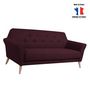 Voir la diapositive 1 : Canapé 3 places scandinave tissu chiné SANTANA, pieds hêtre