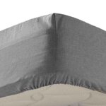 Paris Prix Drap Housse  Actually  140x190cm Gris