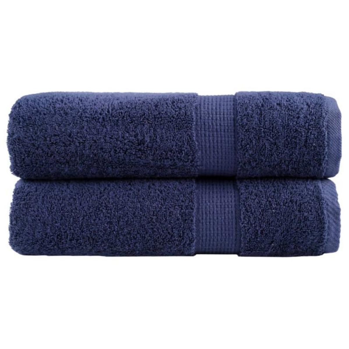VIDAXL Essuie mains de qualité supérieure SOLUND 2 pcs bleu marine