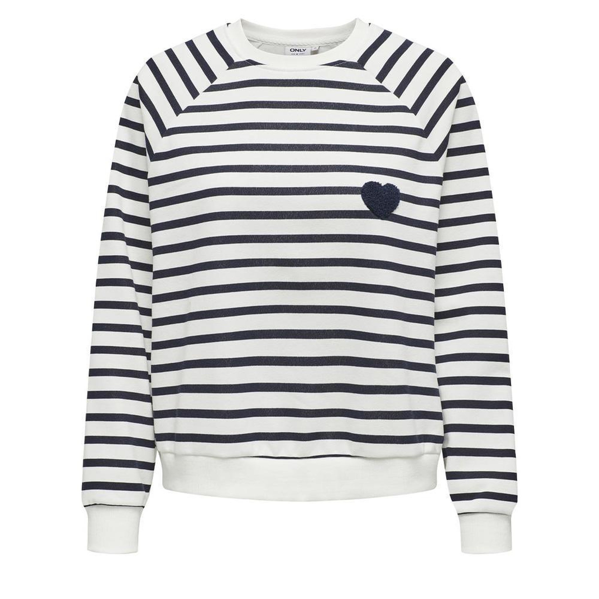 Only Sweat Blanc/Marine Femme Only Judy. Coloris disponibles : Bleu