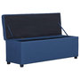 Voir la diapositive 5 : VIDAXL Banc avec compartiment de rangement 116 cm Bleu Polyester