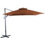Proloisirs Parasol déporté - CLIM - Aluminium - 3x3 - Sienne