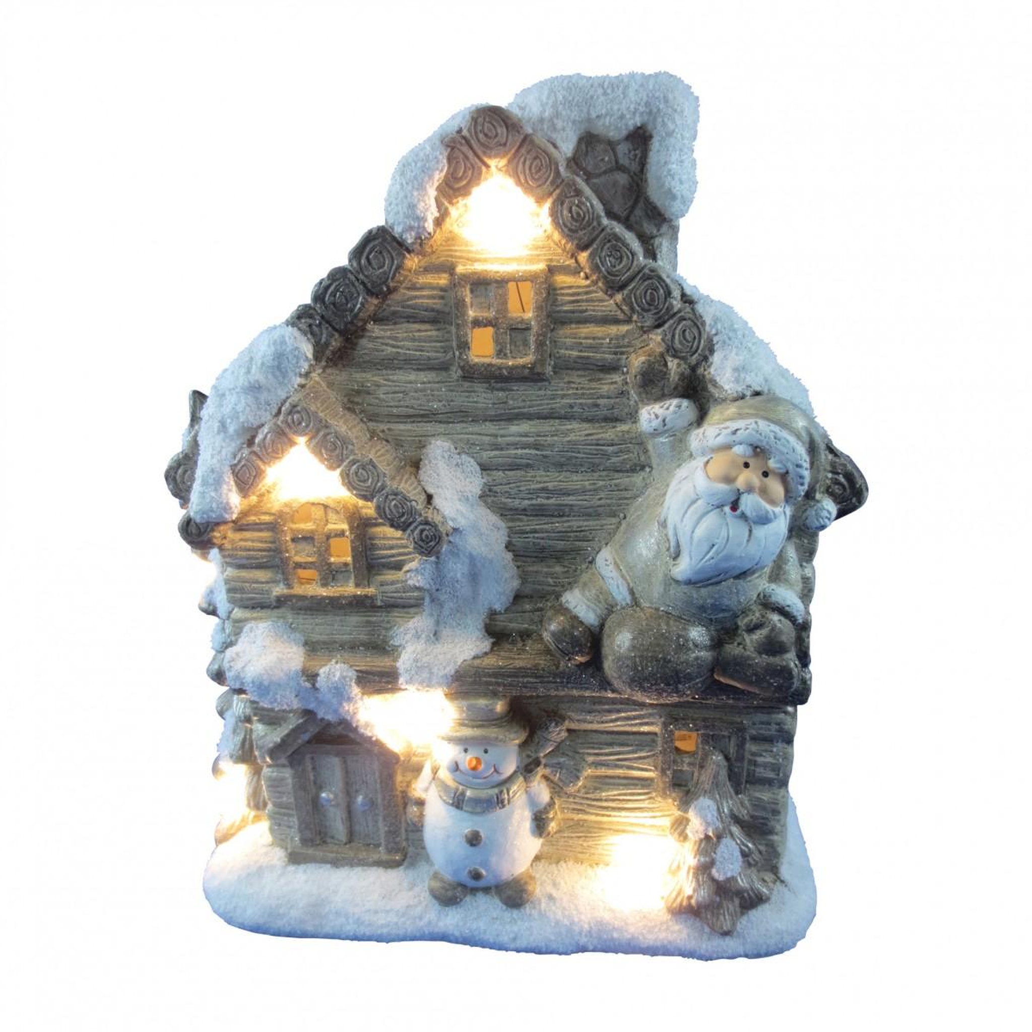 Eden Maison lumineuse bonhomme de neige et pere noel