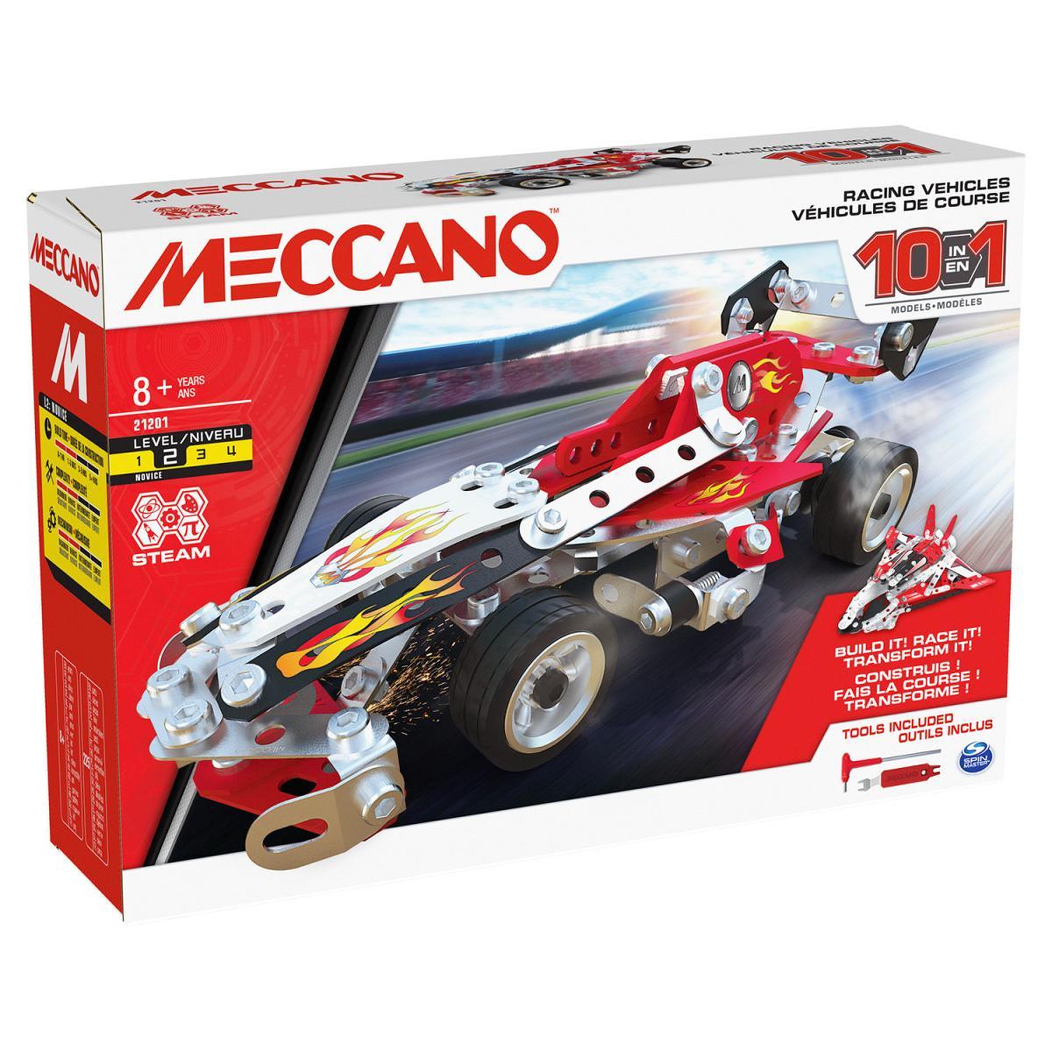 Meccano Véhicules de course 10 en 1