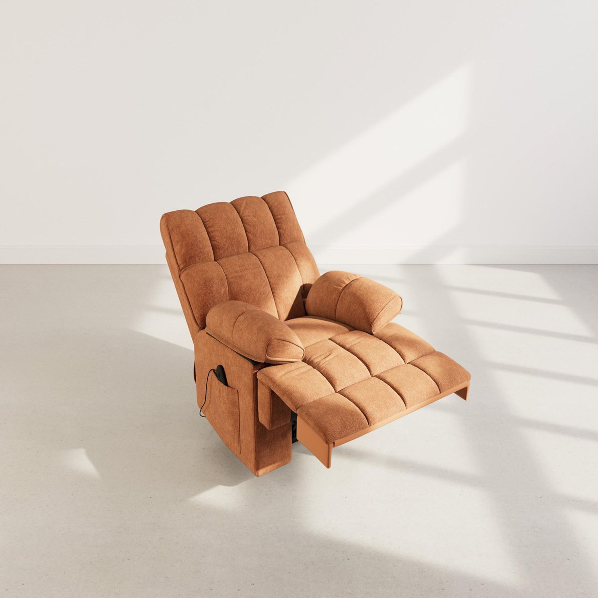 BEST MOBILIER Chandler - fauteuil relax électrique en velours texturé