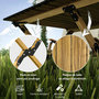 Voir la diapositive 6 : OUTSUNNY Table de camping pique-nique pliable - plateau enroulable - acier alu aspect bois naturel