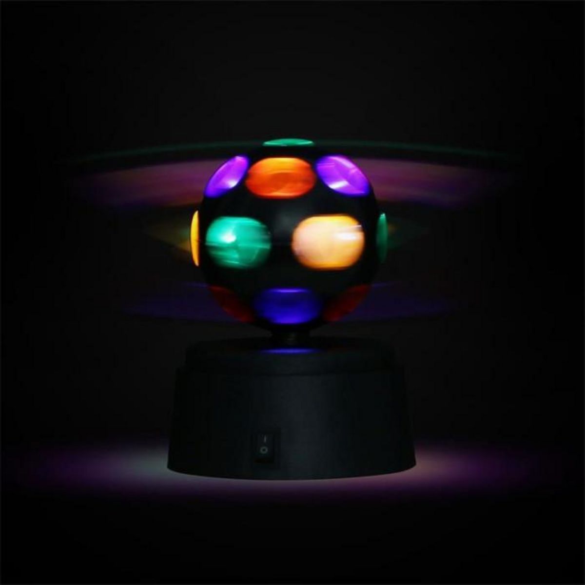 Paris Prix Mini Boule Disco Led  Rotative  11cm Noir