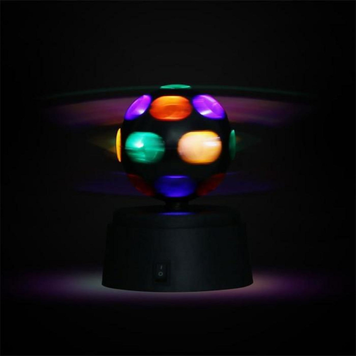 Paris Prix Mini Boule Disco Led  Rotative  11cm Noir