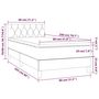 Voir la diapositive 6 : VIDAXL Sommier a lattes de lit avec matelas LED Creme 80x200 cm Tissu