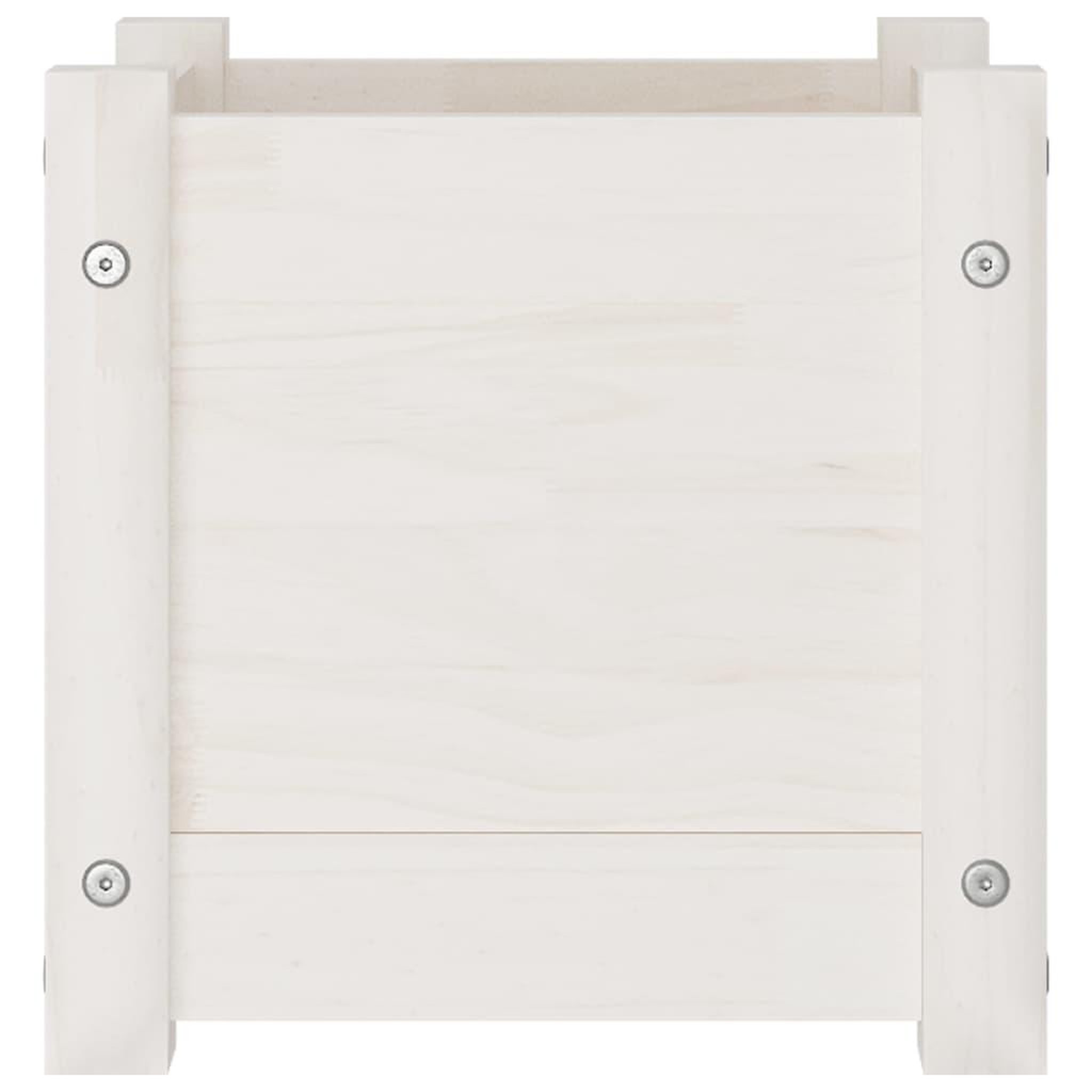 Voir la diapositive 5 : VIDAXL Jardinieres 2 pcs Blanc 31x31x31 cm Bois de pin massif