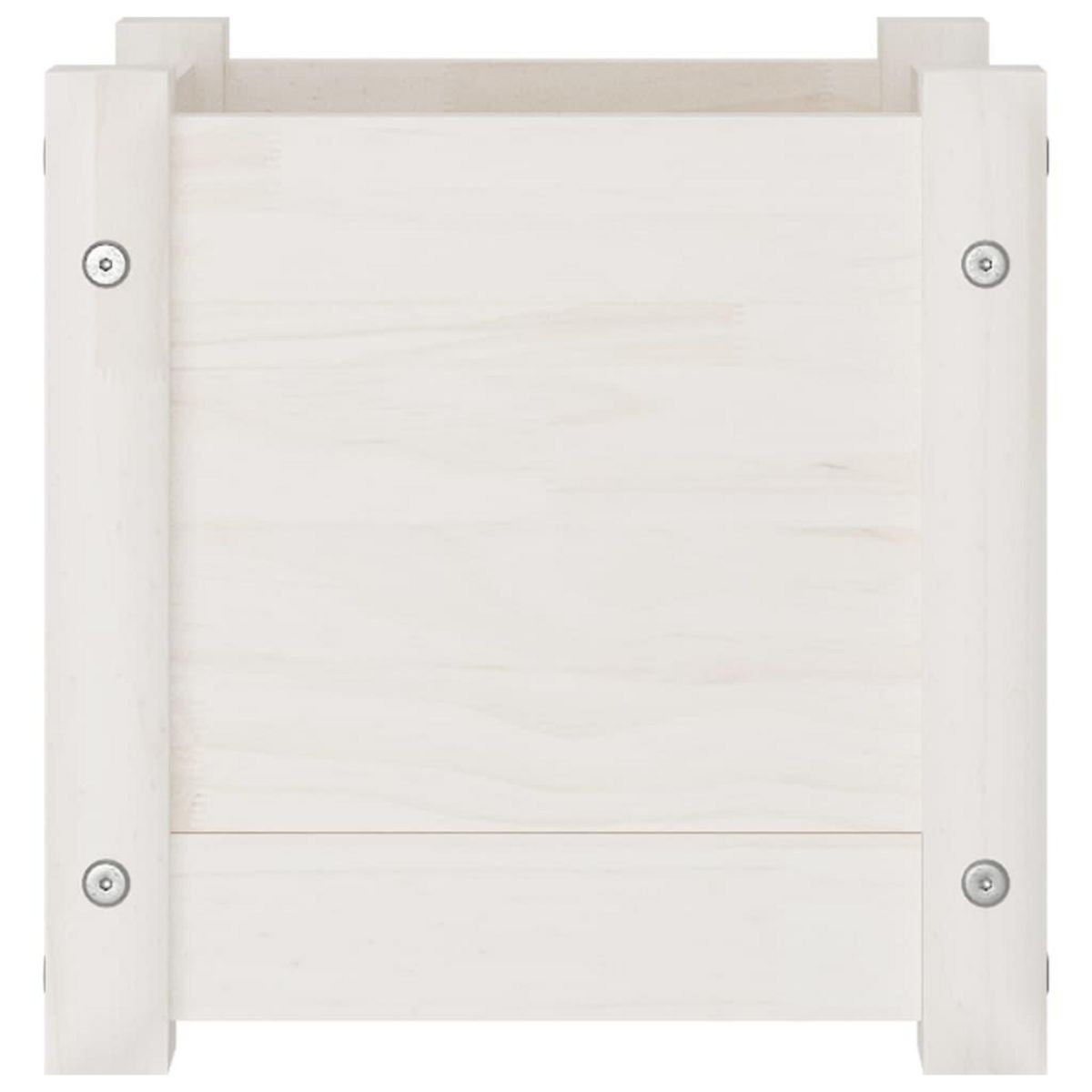 VIDAXL Jardinieres 2 pcs Blanc 31x31x31 cm Bois de pin massif