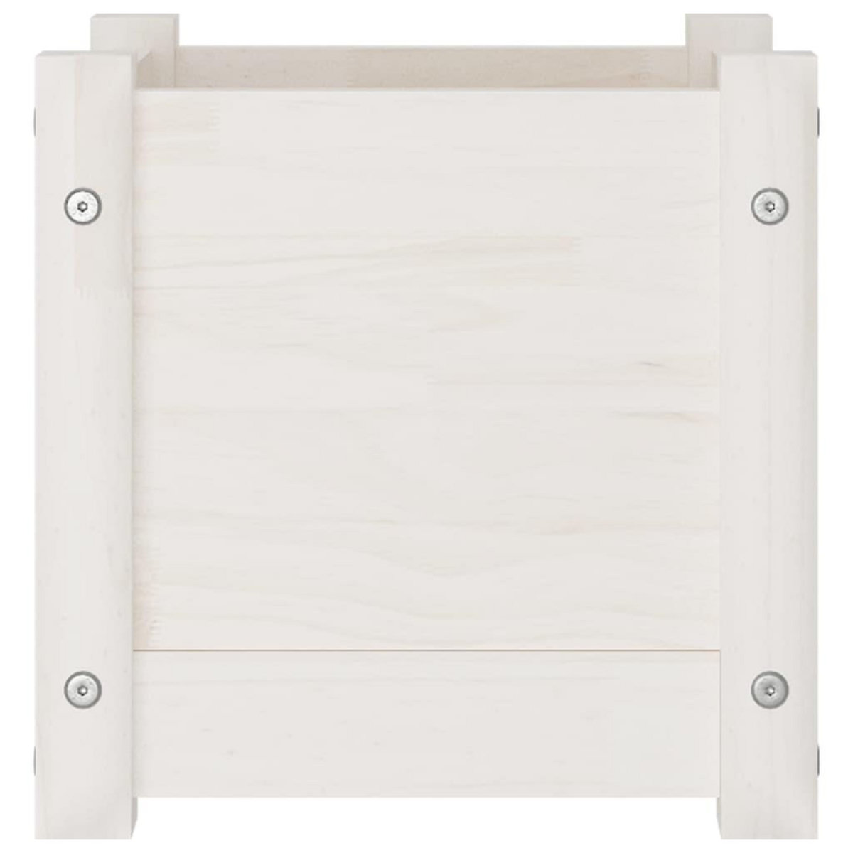 VIDAXL Jardinieres 2 pcs Blanc 31x31x31 cm Bois de pin massif